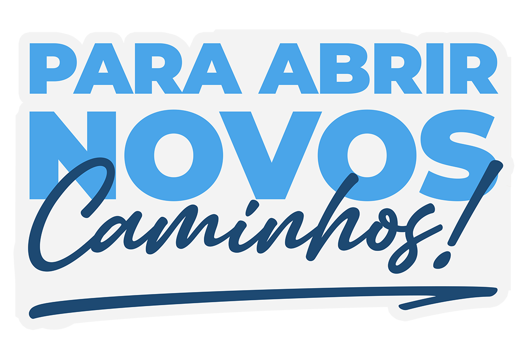 Frase para abrir novos caminhos em azul