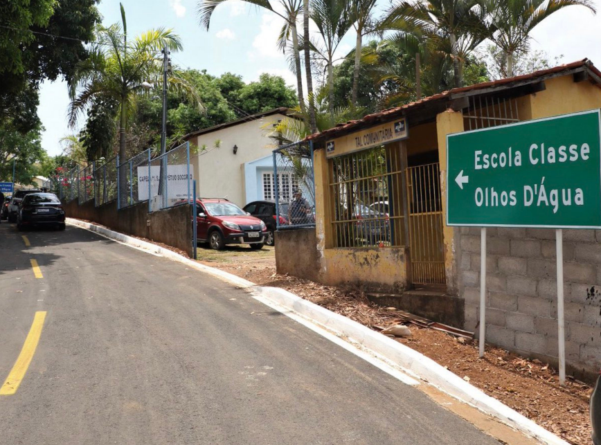 Acesso à Escola Classe Olhos D’Água após melhorias na via